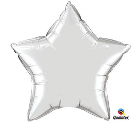 Jumbo Silver Star Shape Mylar Balloon